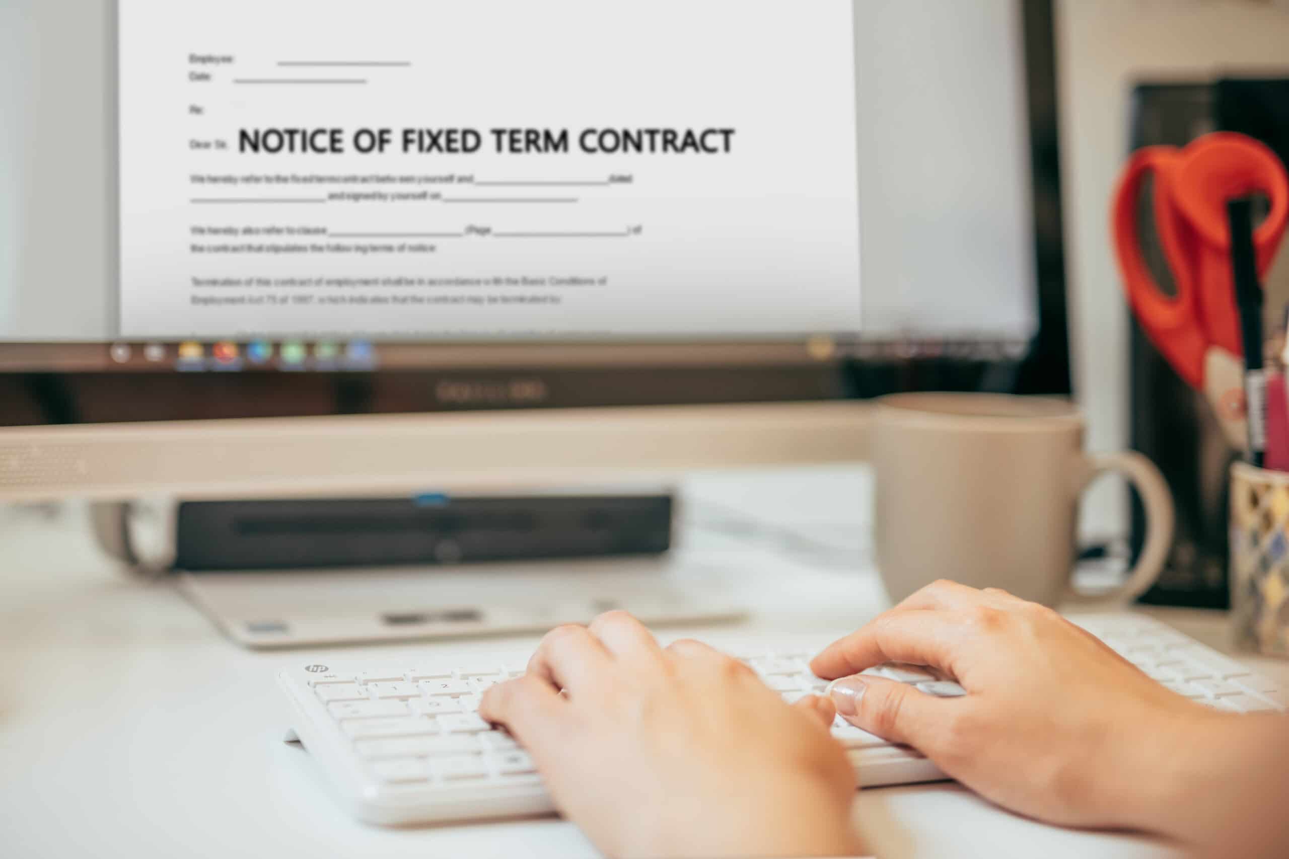 Notice of Fixed Term Contract Termination